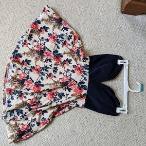 Strapless floral dress